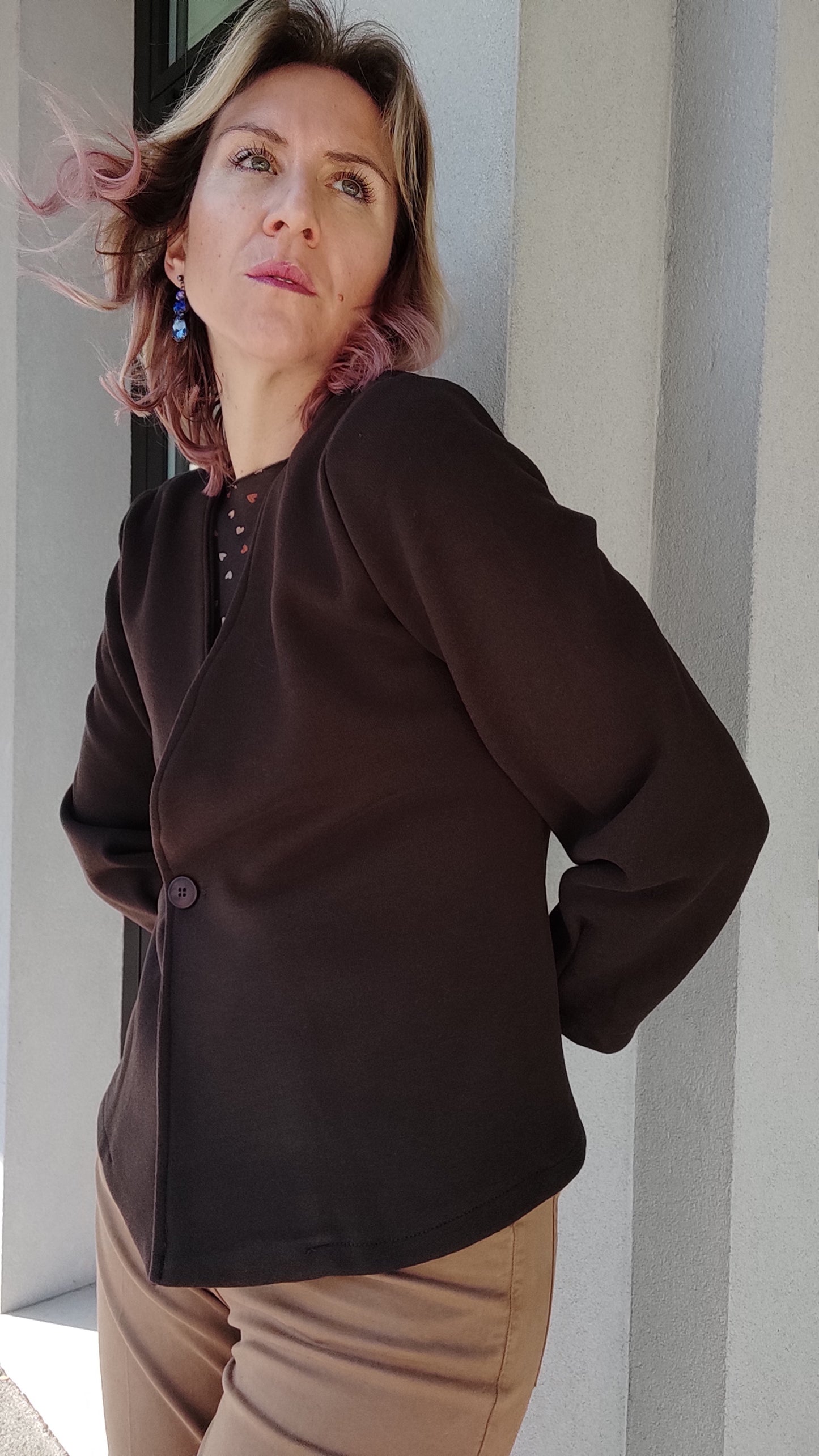 CARDIGAN IN MAGLIA DOPPIOPETTO