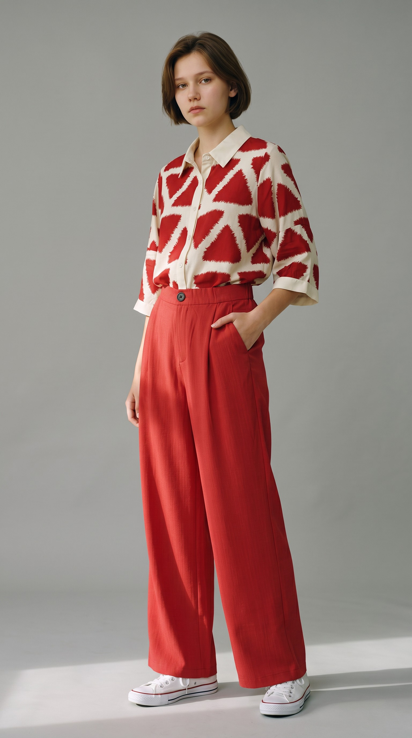 Camicia stampa geometrica