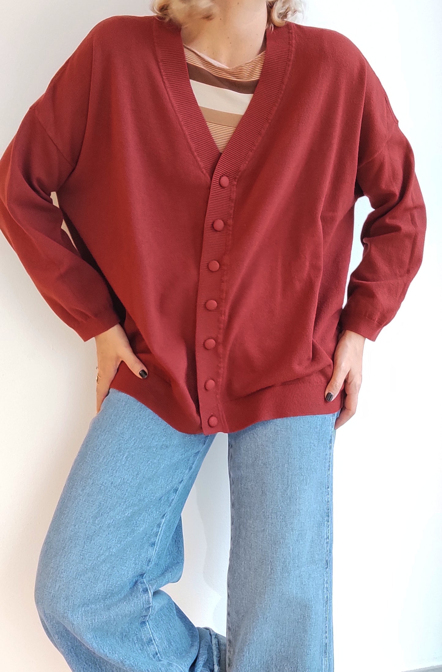 CARDIGAN VISCOSA OVERSIZE