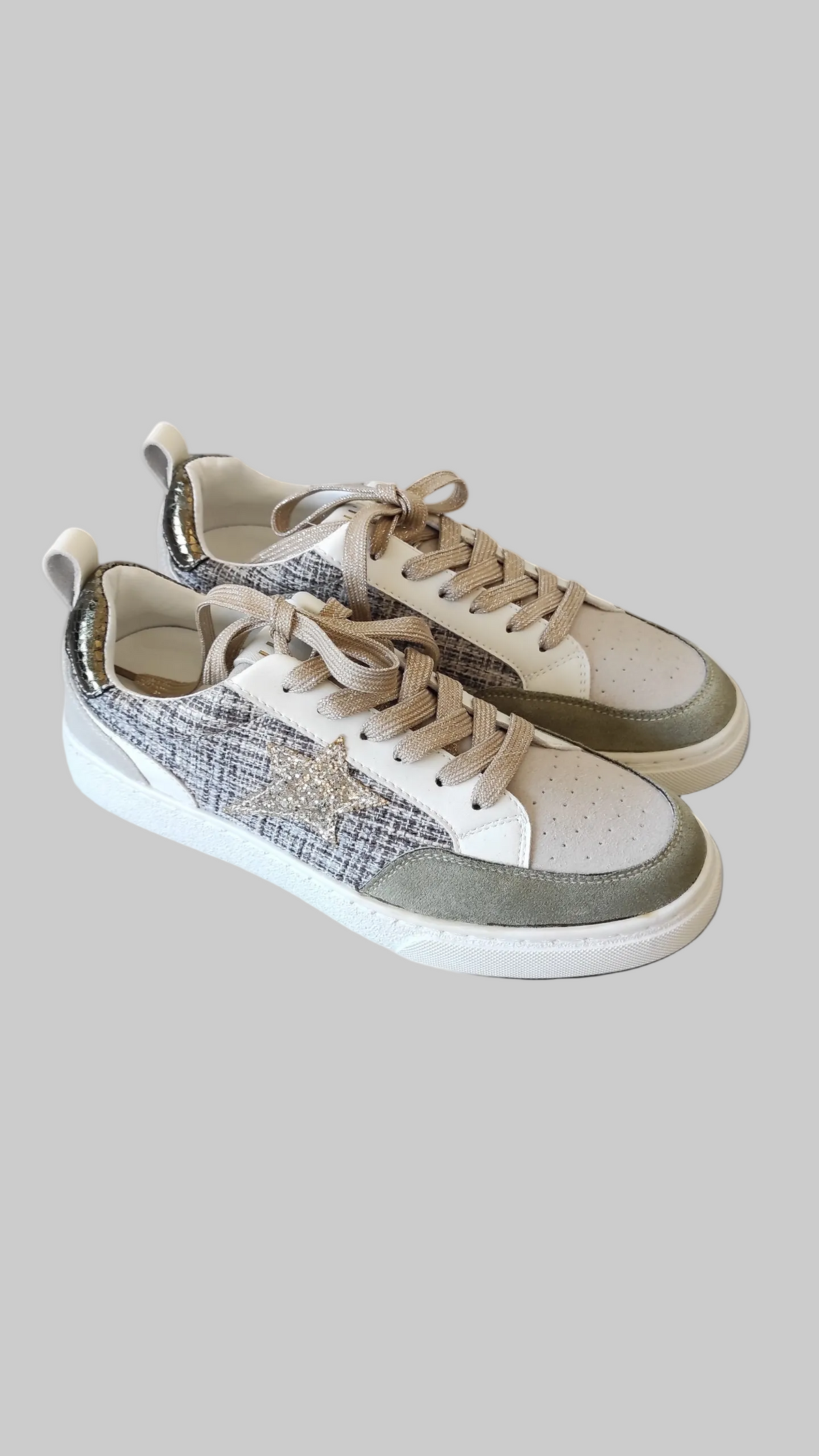 Sneakers con inserto in tessuto