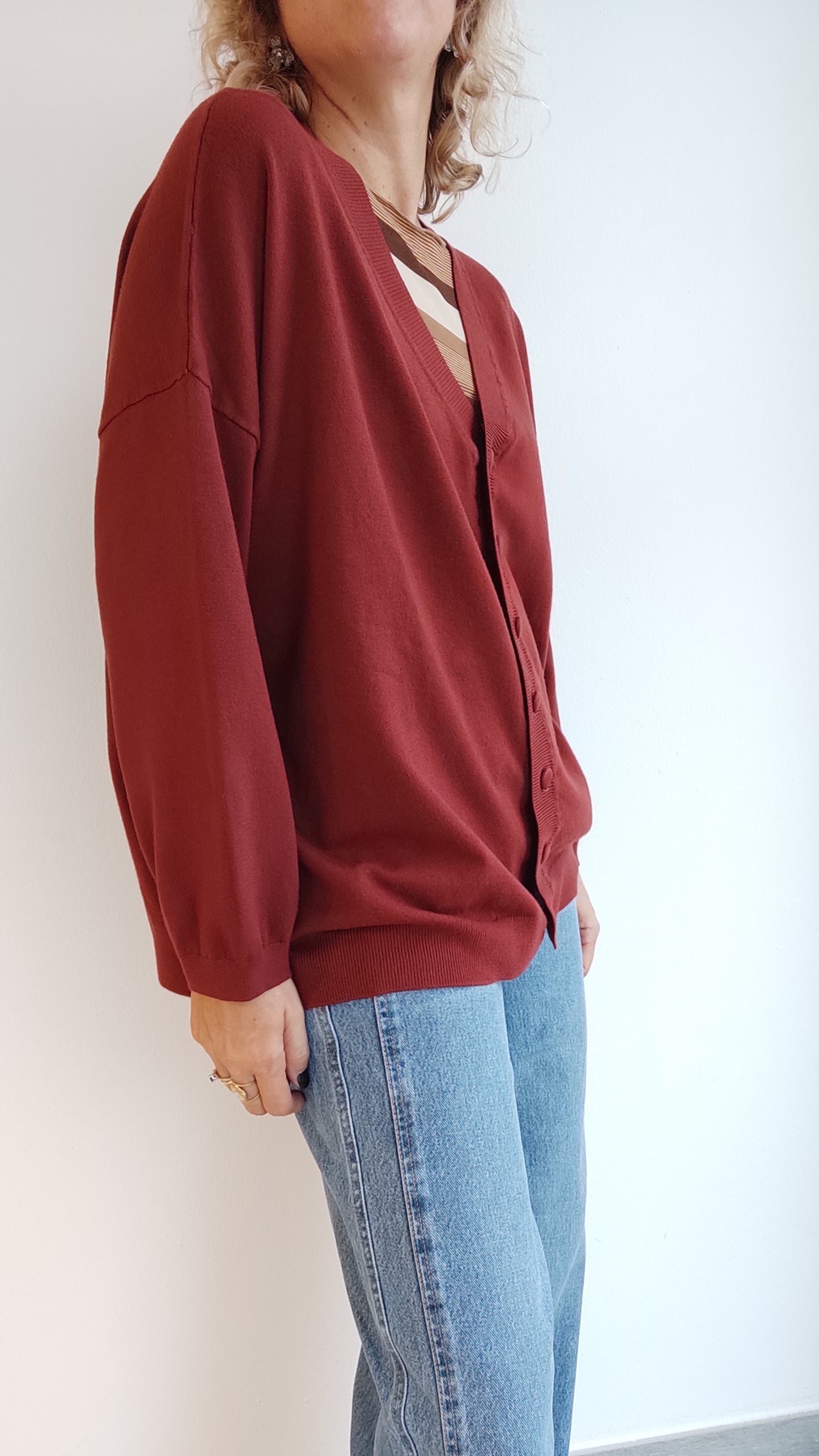 CARDIGAN VISCOSA OVERSIZE